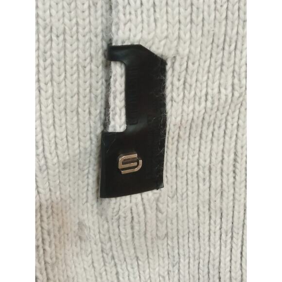 Leif Nelson Men's Sweater Light Gray Knit Shawl Collar Size XXL - Picture 12 of 15
